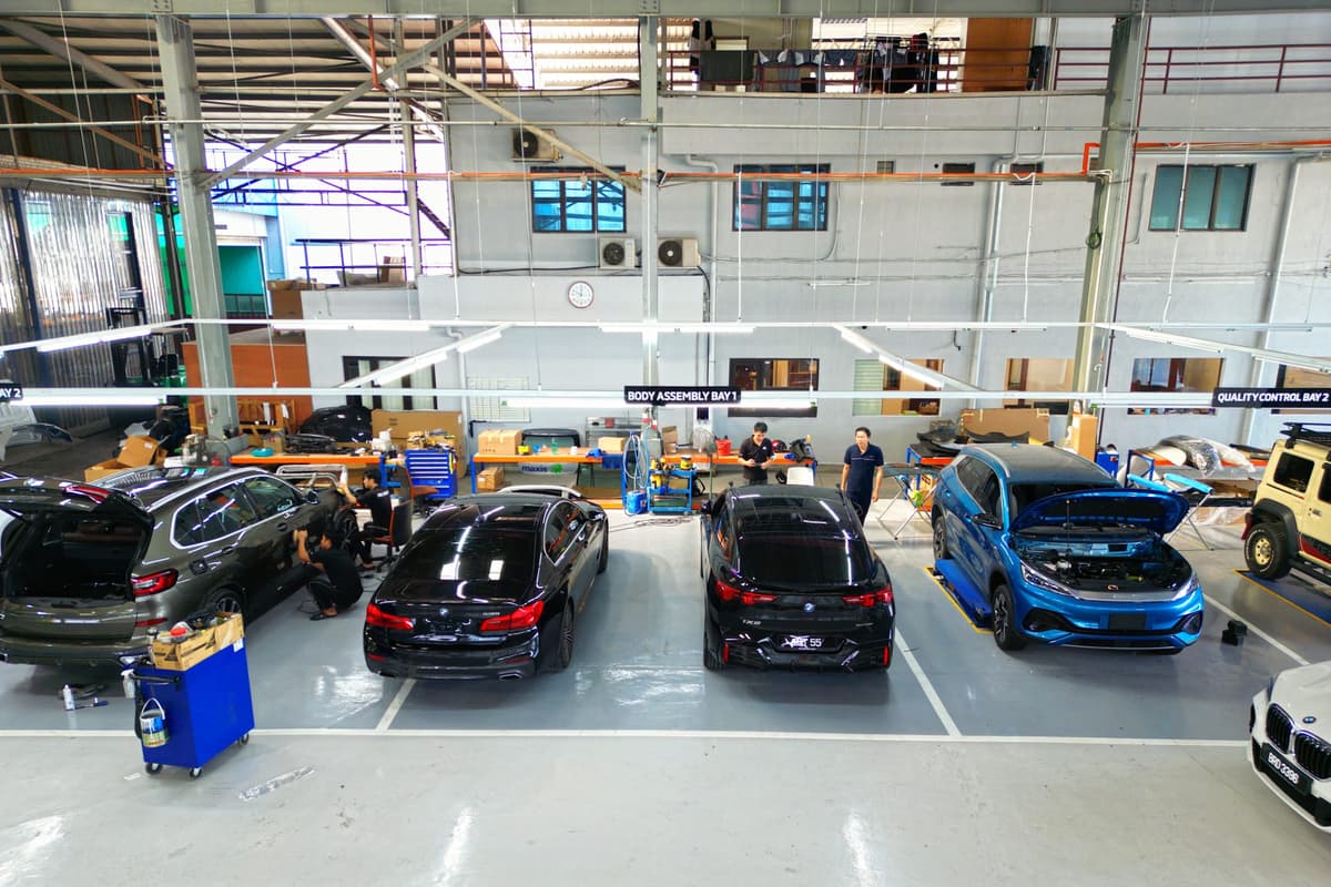 Millennium Autocare body assembly bays — Batu Caves