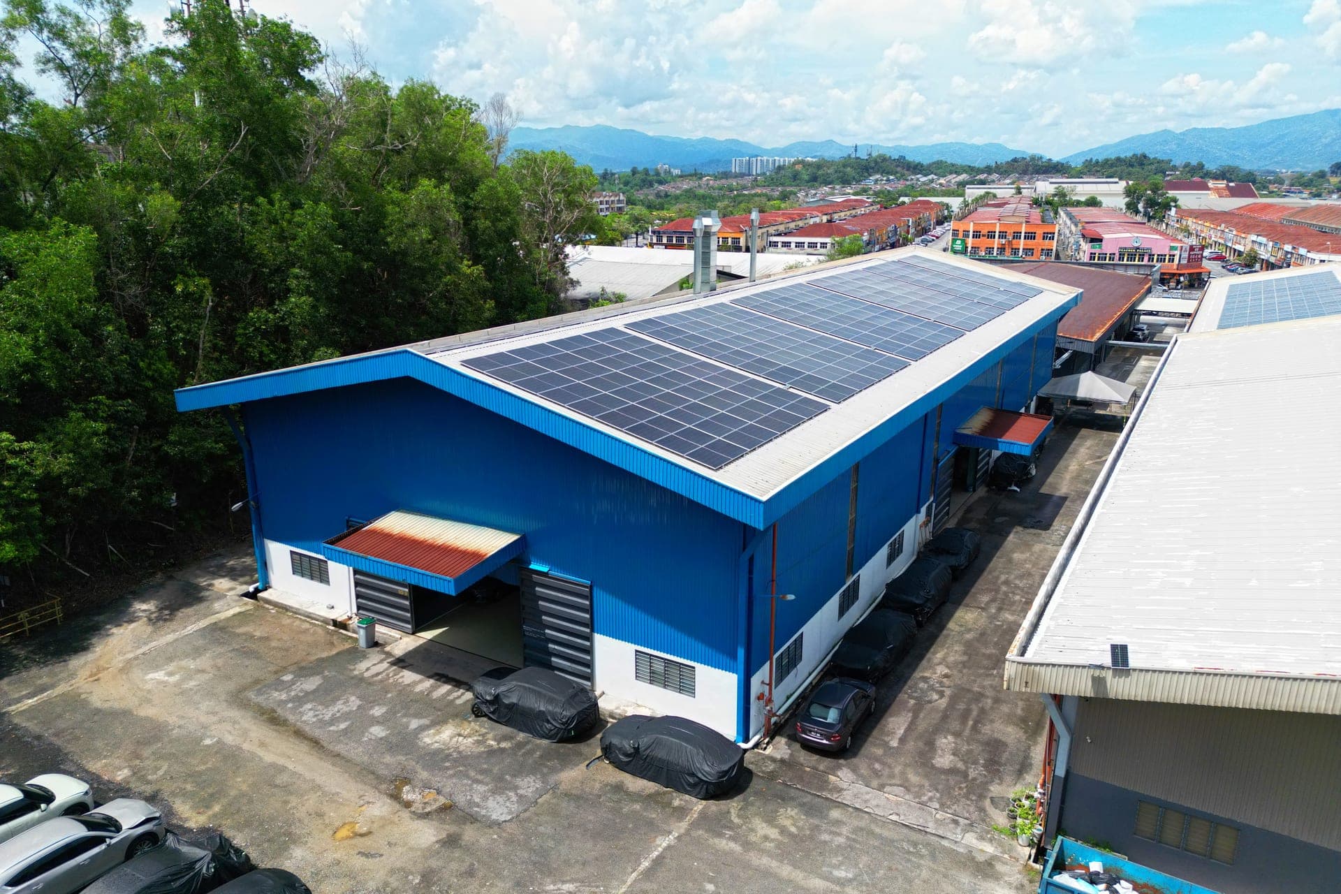 Seremban branch exterior — drone view