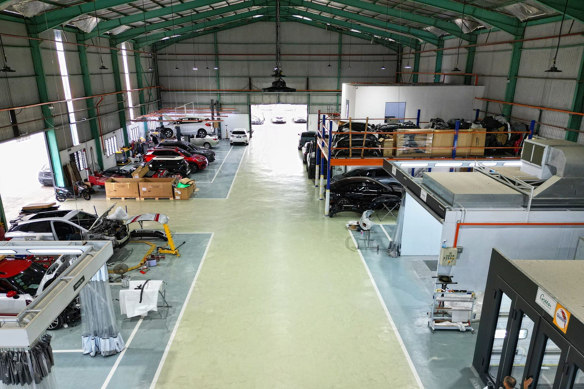 Body shop floor — Seremban branch